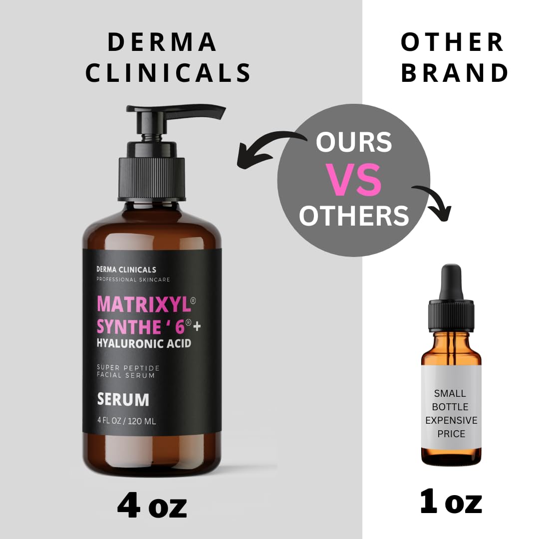 Matrixyl Synthe'6 Serum + Hyaluronic Acid, Anti-Aging, Hydrating facial Serum, Produce Collagen, Anti-Wrinkle, Fine Lines, Firming Serum - 4oz - Image 4