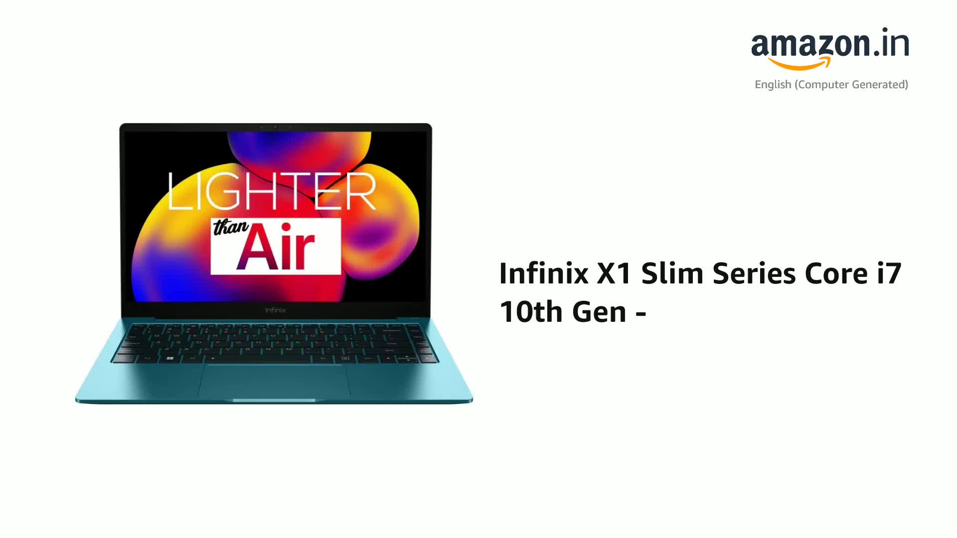 Infinix X1 Slim Series Core i7 10th Gen - (16 GB/512 GB SSD