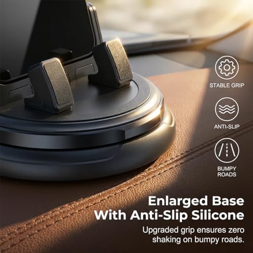 Support téléphone voiture rotatif 360 pour camion et auto avec tapis antidérapant