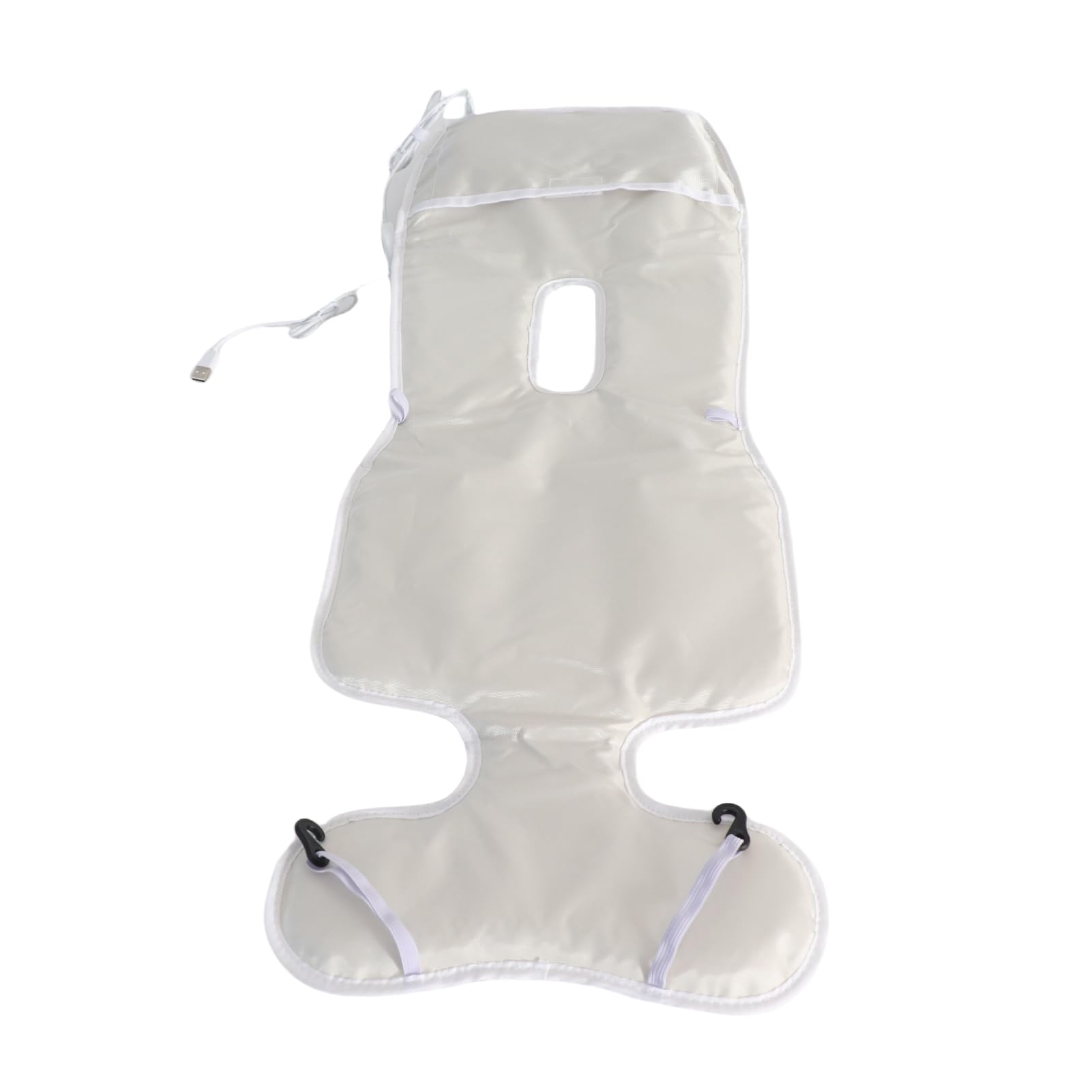 Sxhlseller Almohadilla de Enfriamiento Portátil para Cochecito con 2 Ventiladores | Forro de Cojín Impermeable Antideslizante Transpirable para Coche Al Aire Libre Verano (Beige)