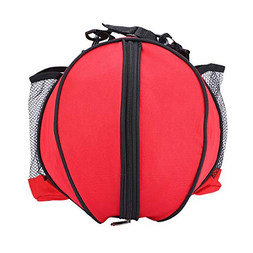 HERCHR Ball Bag, Portable Basketball Football Soccer Ball Storage Ball Single Shoulder Strap Sport Soccer Shoulder Bag for Basketball, Soccer, Volleyball(red)