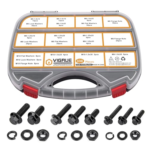 330-Piece Metric Hex Nut Assortment Kit - M3 To M12 Sizes, Organized Storage Case - View #6
