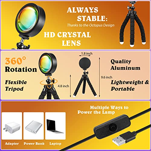 HUGOMOVA Sunset Lamp Projector with App & Remote Control — view 6