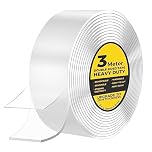 YOGINGO Double Sided Tape 3 m, Strong Double Sided Sticky Tape, Carpet Tape Clear Tape Nano Tape, Traceless Transparent Double Sided Adhesive Tape for Office, Home, Kitchen (Thickness 2 MM)
