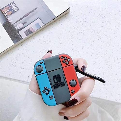 Image of Silicone Case Compatible for Apple Airpods 4 (2024) Cute Design for AirPods 4 with Active Noise Cancellation (ANC) with Keychain Hook Shockproof Protective Case (Ninten-do)