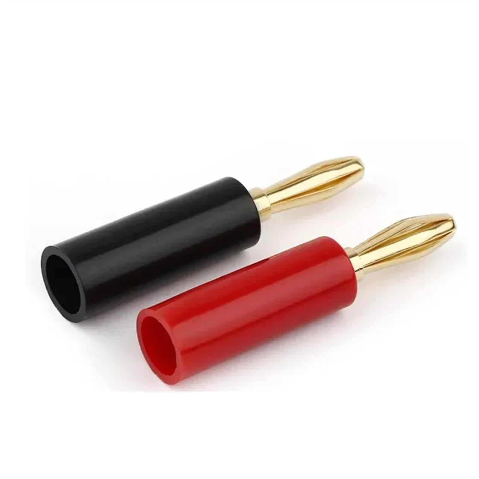 Connettore spina a banana da 4 mm Jack maschio Terminale altoparlante Cavo musicale con connettore placcato oro Nero Rosso(20pcs)