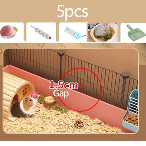Cage portable pour cochon d'Inde – Cage pour hérisson et hamster avec fond en plastique imperméable, clôture de cour pour animaux de compagnie, idéale pour les petits animaux de compagnie
