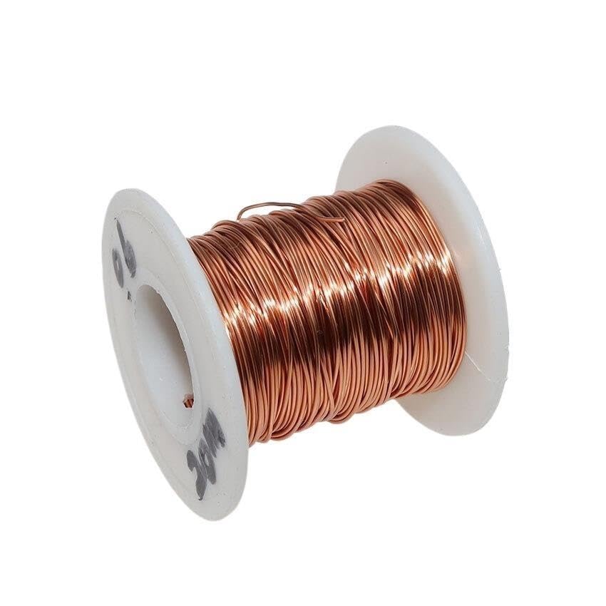 Fil de cuivre émaillé QA-1-155 2UEW de 10 m, fil magnétique en polyuréthane soudable directement de 0,41 à 1,6 mm for l'enroulement de bobine et la réparation électrique(1.5mm)