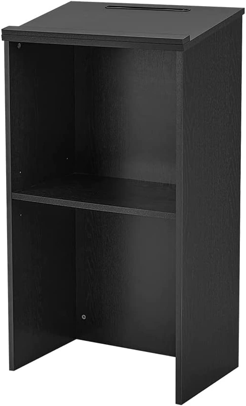 Panana Wood Podium Stand, Lectern Podium Stand with Adjustable Shelf, Teacher Speaker Lecture Classroom Presentation Stand, Reception Desk Host Stage Speaking Reading Table for Classroom, Conference