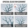 2 Pcs Stone Glue, Fast Drying Super Rock Glue, Strong Clear Adhesive for Marble, with Anti Clog Cap, Waterproof, Heat-Resistant Strong Adhesive for Granite, Artificial Stone, Tile, DIY