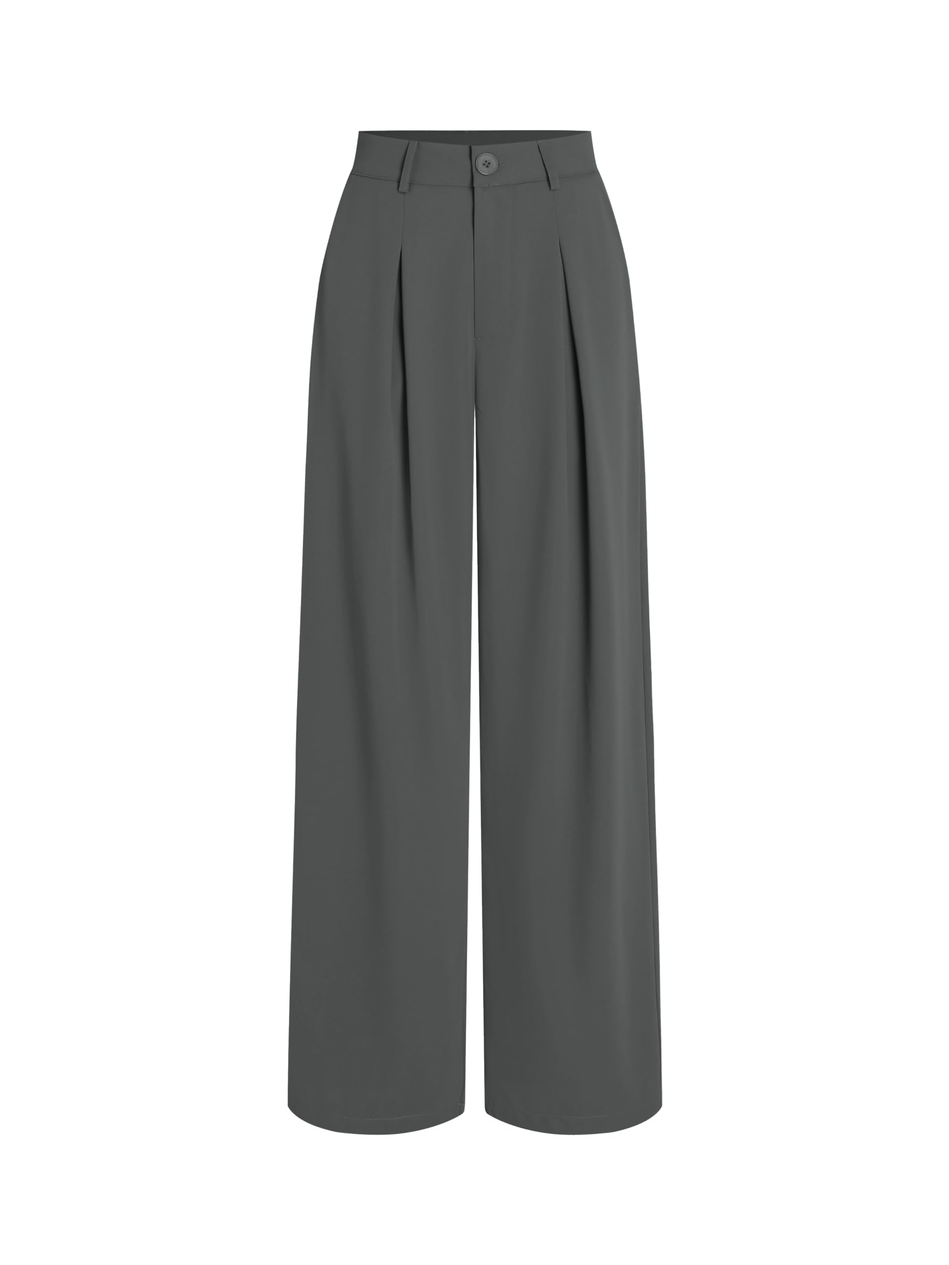 CIDER Milk Tea Pleated Wide Leg Trousers