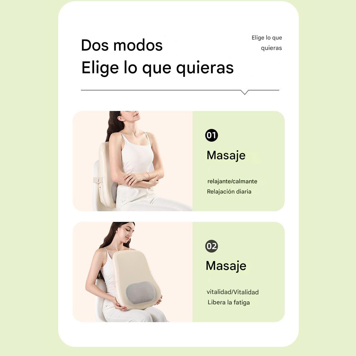 Masajeador De Espalda Almohada Masaje Eléctrica Inalámbrica Para Tejido