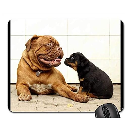 Yanteng Alfombrillas de ratón para Juegos, Alfombrilla de ratón, Fondo Rottweiler Puppy Dog Thoroughbred 1
