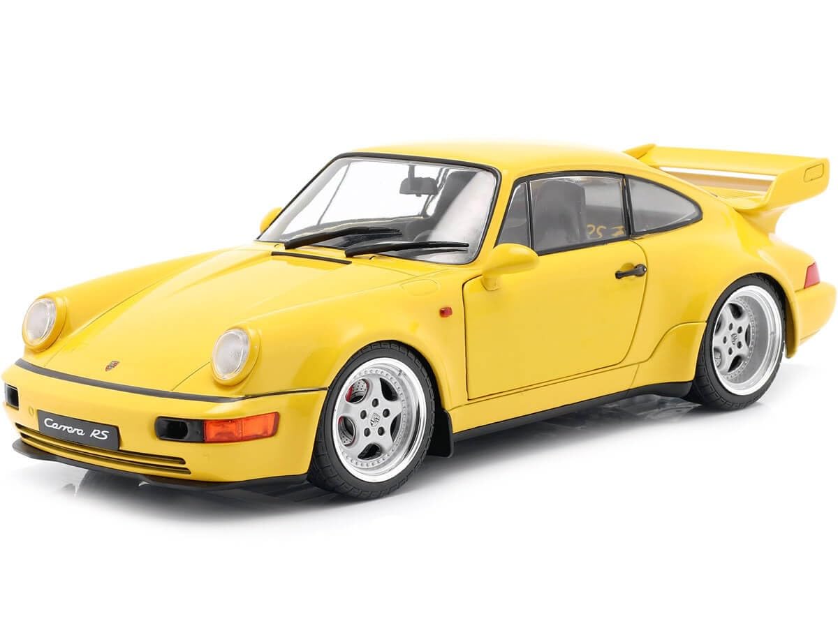 Solido 421185560 Porsche 911 3.8 RS (964), 1990, Modellauto, Maßstab 1:18, gelb S1803401