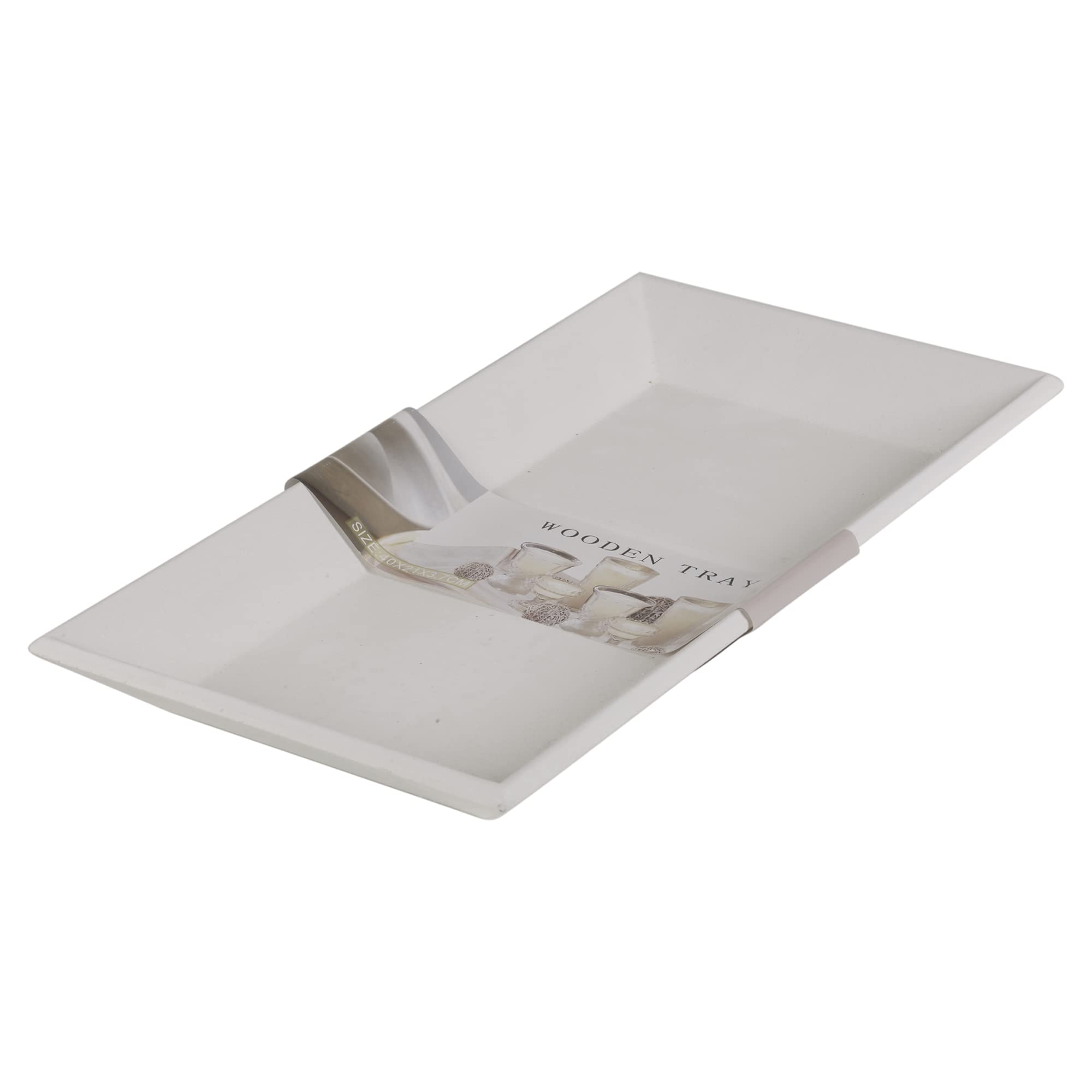 Urbnliving White Small Rectangle Classic Serving Tray