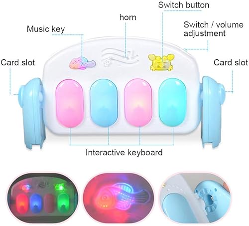 Miniatura 7 de Set de juego de gimnasio para bebé gimnasio con piano, música y luces. Juguetes de aprendizaje electrónico para bebés, niños pequeños y recién