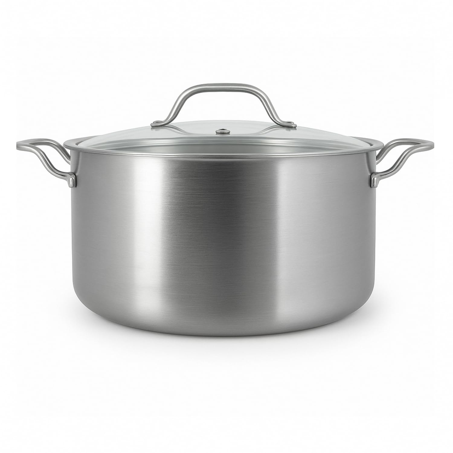 MENASTYL - Faitout inox 18/​10 Triply 24cm tous feux dont induction fabriqué en France - sans PFAS ni substances nocives - Compatible lave-​vaisselle - Poignée rivetée - 6020518