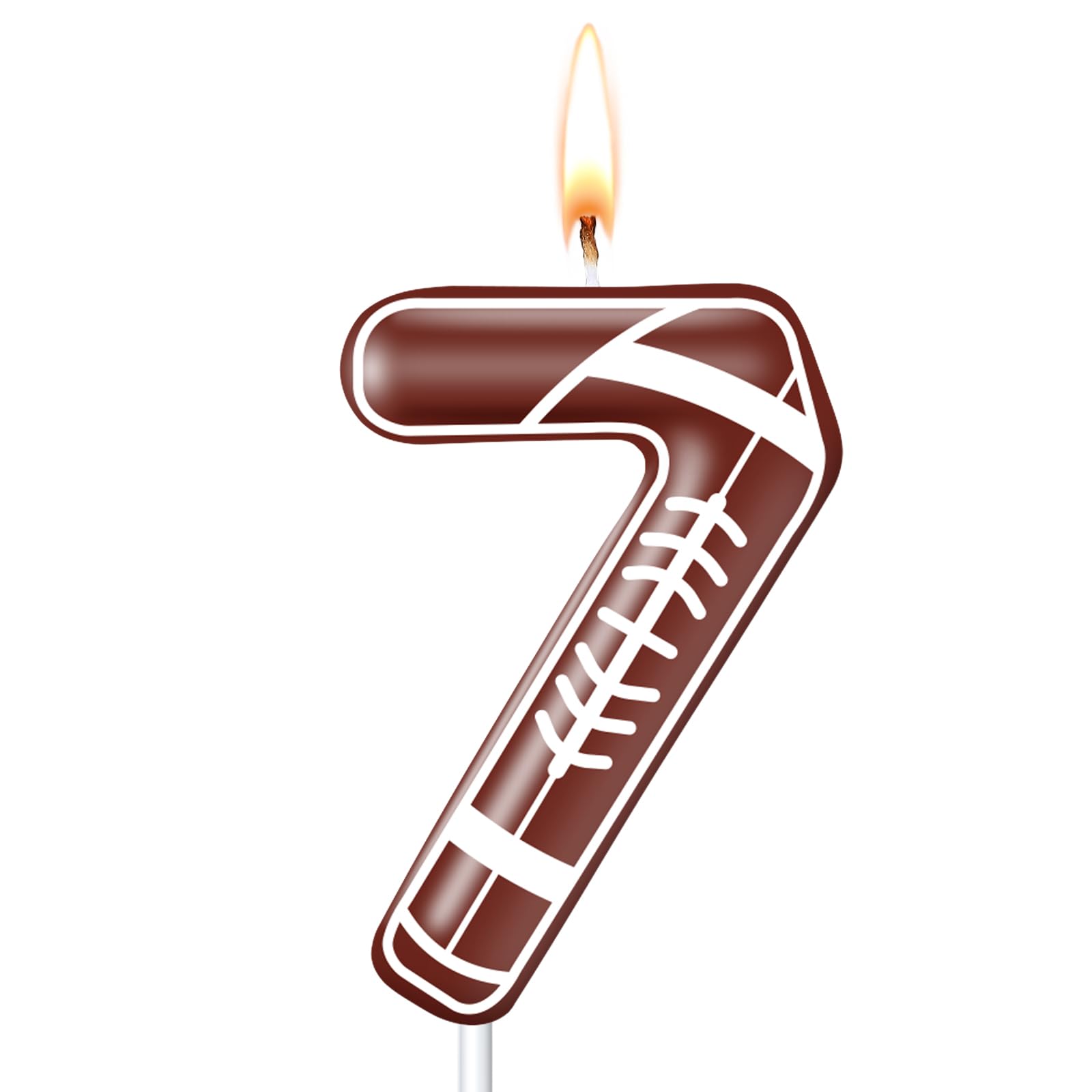 Tondiamo Football Birthday Number Candles Football Birthday Candle Sports Candles for Cake Topper for Boys Girls Kids Party Supplies Anniversary