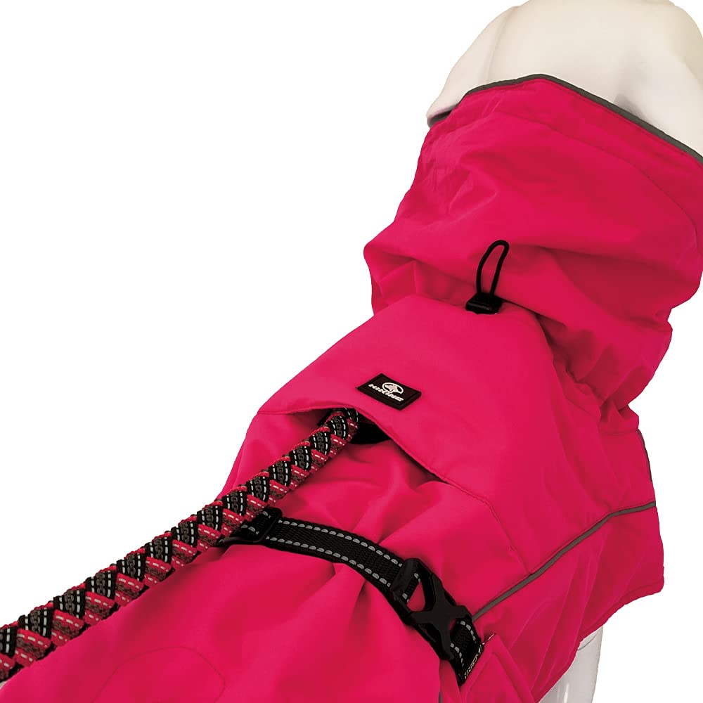 Croci Hiking - Abrigo Impermeable para Perros, Makalu, Forro termorregulador, Color Rosa (Fucsia), 70 cm