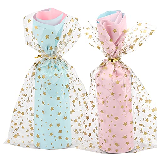 Coqofa 719022246944 100 Pcs Star Printed 5"X 7 Inch Gift Wrap Cello Cellophane Treat Bags Party Favor Bags Clear Candy Cookie Bags Plastic Poly Goodie Storage Bags thumb #5