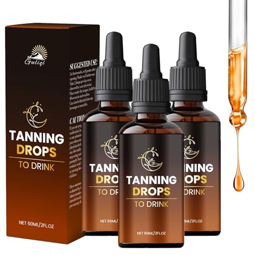 Sunless Tanning Drops to Drink, Drinkable Tanning Drops for All Skin Types, Enhances Natural Radiance, Promotes Skin Health - 60ML (3 Bottle)