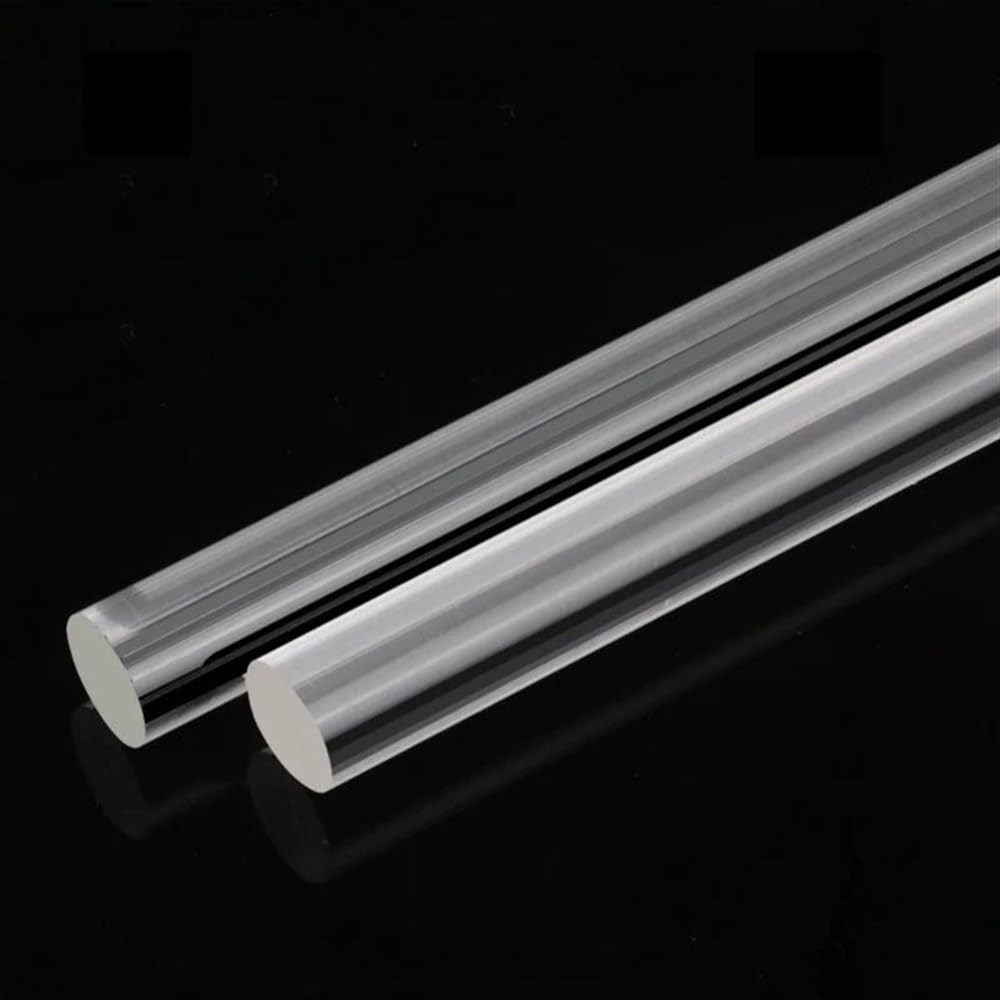 Okrągły pręt akrylowy, Przezroczysty, solidny akrylowy pręt o średnicy 8-20 mm x 100-300 L do dekoracji tortu(12x300mm)