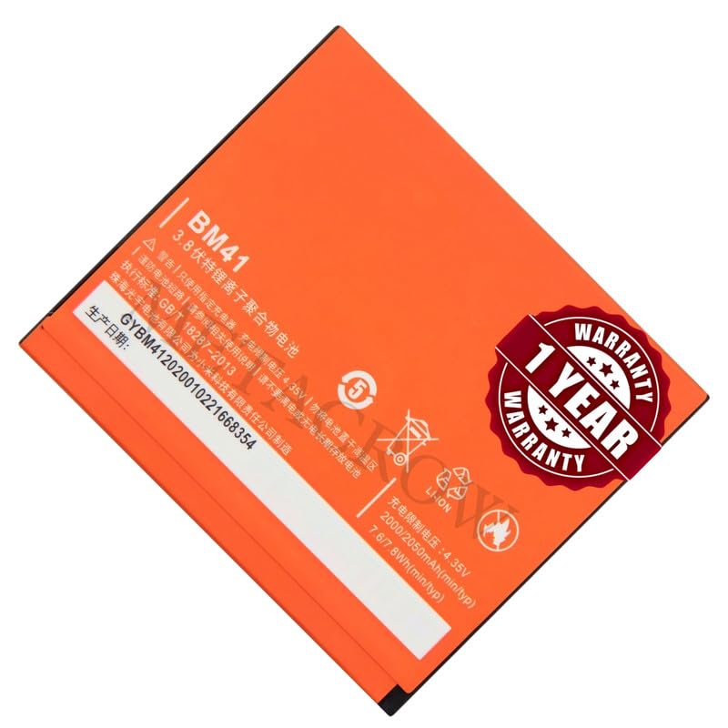 Image of Original BM41 Battery Compatible for Xiaomi Redmi 1 | Redmi 1S - (2000mAh) - 1 Year Warranty JK1