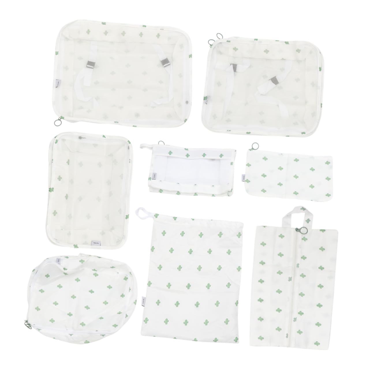 Juego de 8 Bolsas para Empacar Ropa para Viaje y Maletas | Tejido Lavable, Cierre Cremallera, Organizador de Equipaje para Guardar Prendas