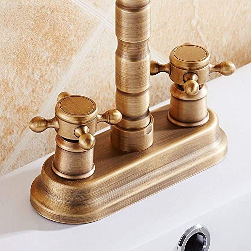Robinet lavabo rétro résistant au calcaire avec mitigeur double - 5