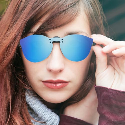 Clip On Sunglasses - Flip up Polarised Sunglasses Clip Over Prescription Driving Glasses for Women Men3