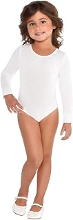 amscan 8402293 Plain White Long Sleeve Toddler Bodysuit
