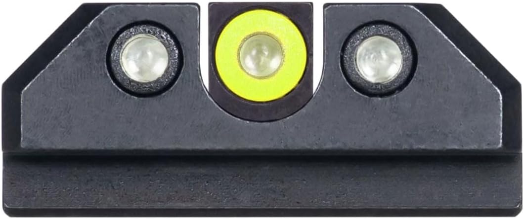 Night Fision Tritium Night Sight Set for CZ USA P-10 C/F - Perfect Dot Front Sight with Added Daytime Ring - Front Ring Color Options - Various Sight Styles