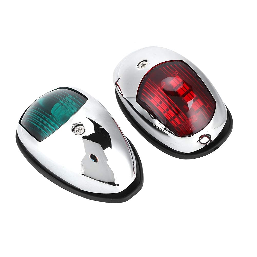 Aramox Marine Light, 12V LED Marine Navigation Light Green Starboards Red Port Lamp Side Mount for 20m Boat Maximum