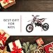 49cc Dirt Bike Pit Bike, Mini Off Road Motocross, Pocket Rocket Trail Bike Gas Powered, Kids Pocket Motorbike for Uphill Downhill, 40KM/H High Speed Racing Bike Red
