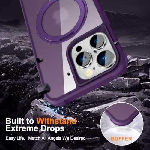 Image of Compatible with iPhone 15 Pro Case with Stand 6.1 inch,Purple