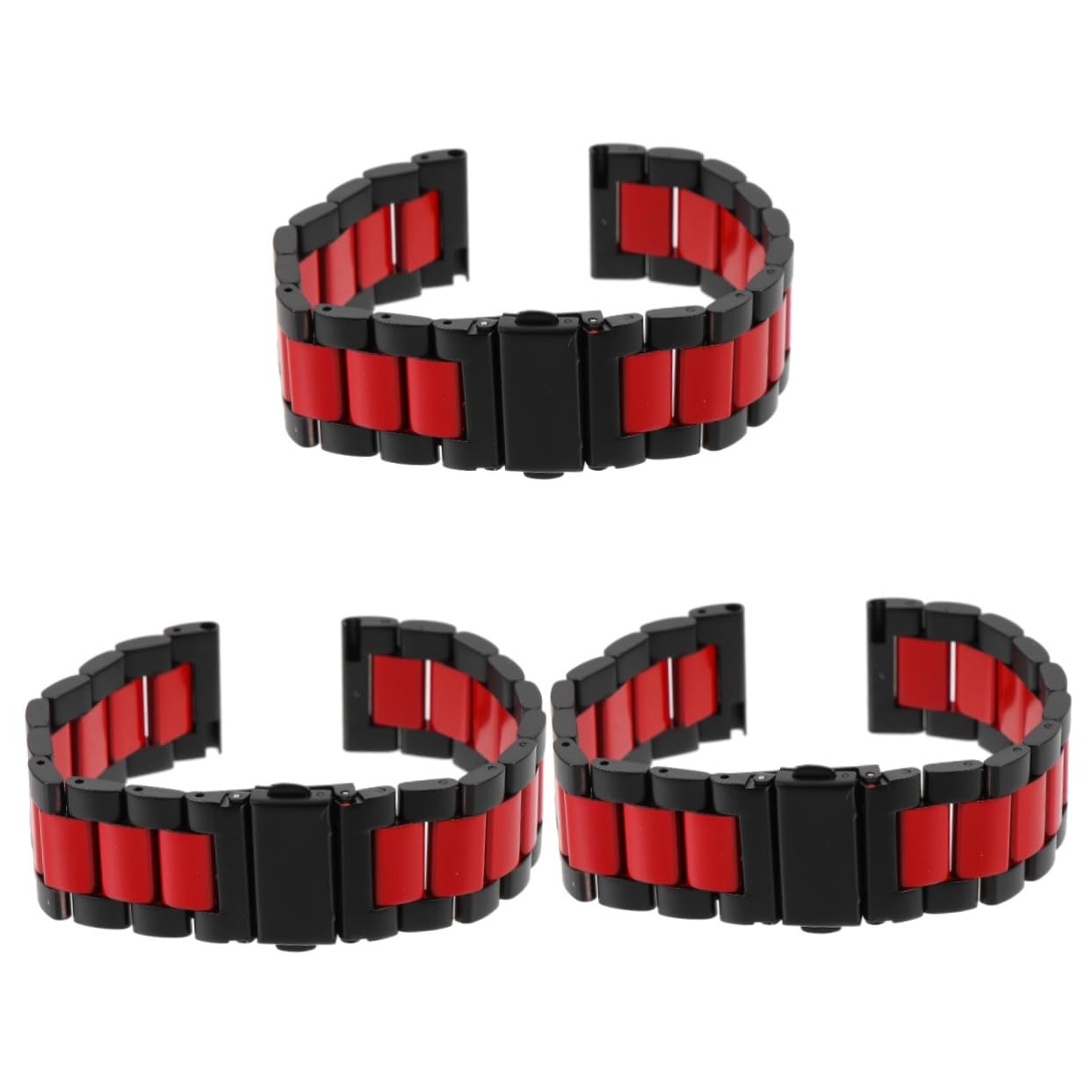HEMOTON 4 Stück - Herren Schwarz Herrenbands Relojes Inteligentes Para Hombres Uhren Riemen Für Männer Ersatzband Damenband Damenuhr Stahlband Fräulein Rostfreier Stahl Gürtel