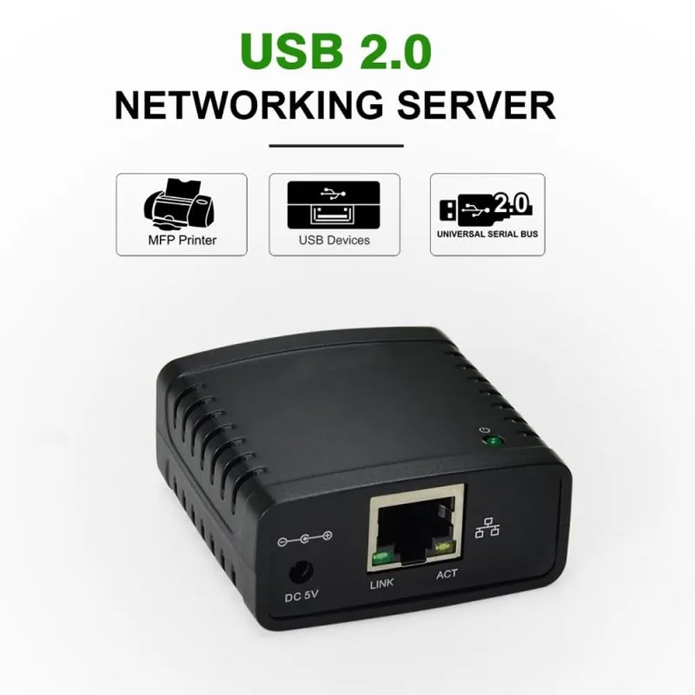 Serveur d'impression USB 2.0 LRP 100 Mbps LAN Ethernet HUB Adaptateur Secteur Prise UE