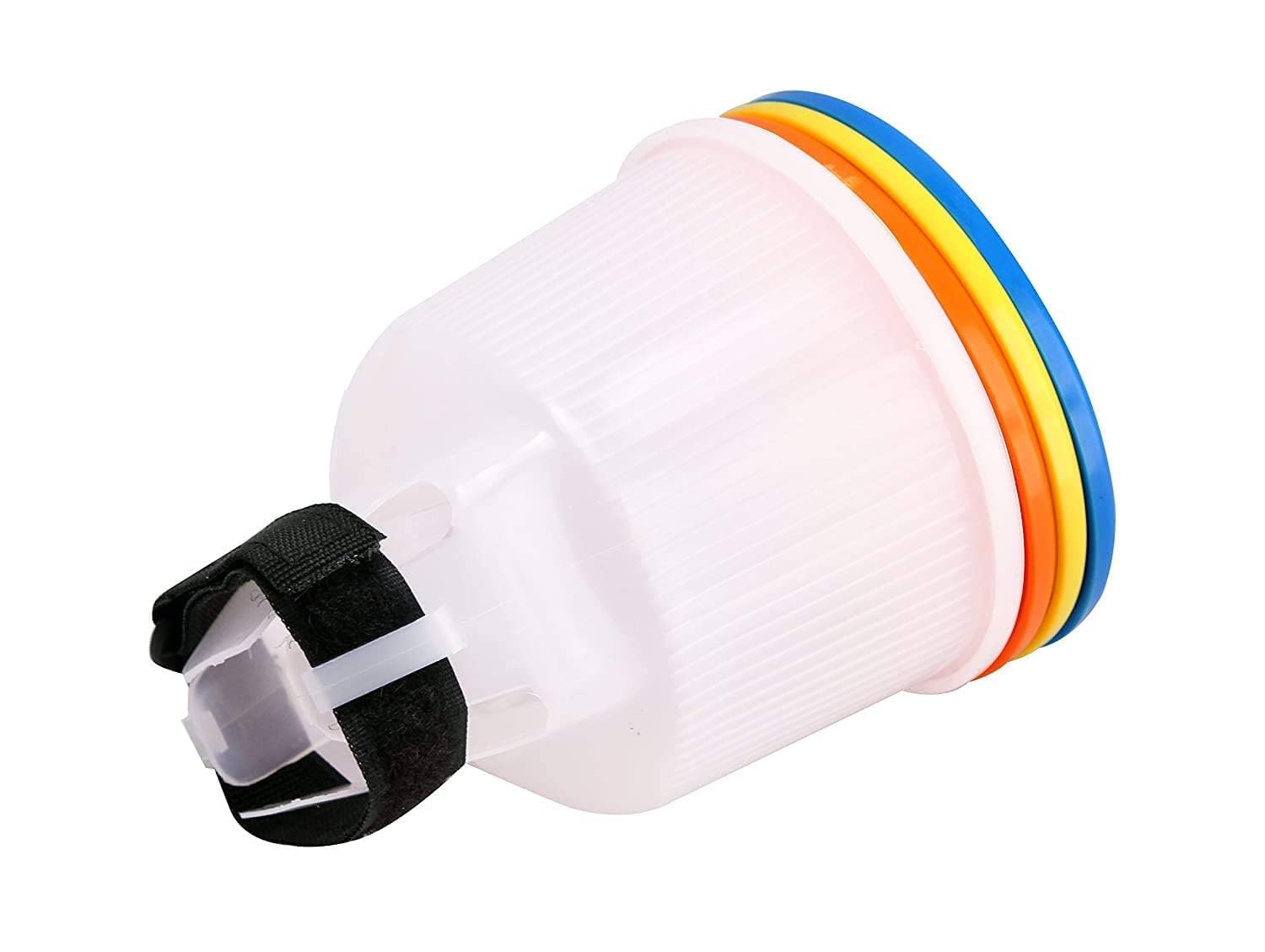 PICO Flash Diffuser Reflector for Camera Flash Photography with 4 Color Domes (White, Blue, Orange, Yellow) & Softbox Cloth Cap – Enhance Lighting for DSLR Speedlight (Multicolor)-picture-22
