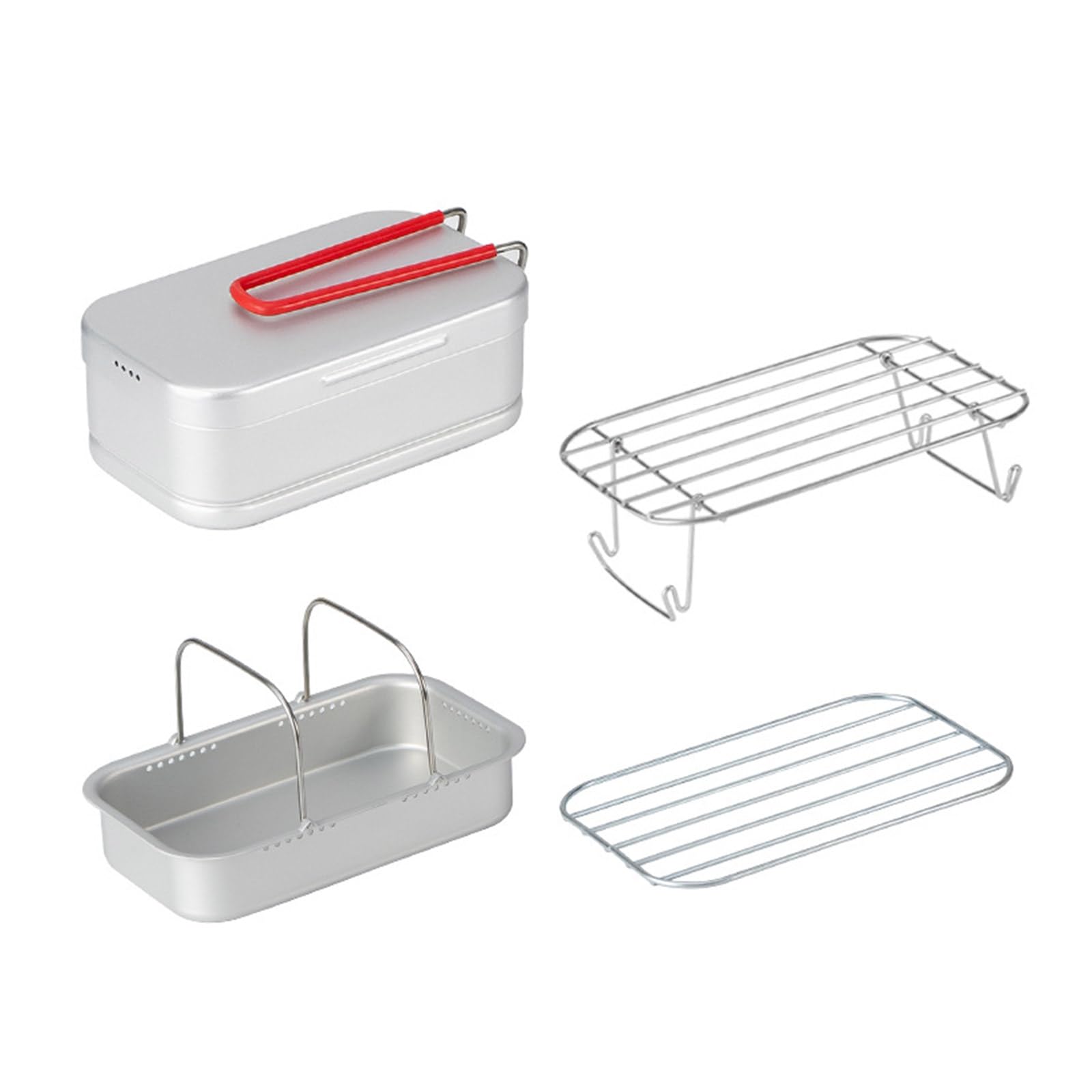Tsophreniq Portable Steamers and Rice Cooker Portable Lunch Cooking Box Steamers and Rice Cooker for Outdoors Enthusiasts Safe and Sturdy Cookware