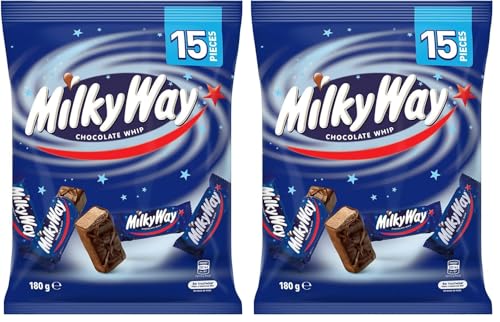 Milky Way Chocolate Party Share Bag 15 Pieces 180g (Pack of 2)