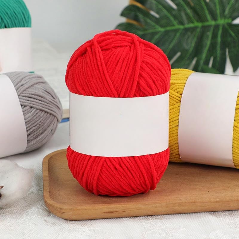 10/20 szt. 50 g włóczka szenilowa do szydełkowania, miękka i kolorowa przędza do robienia na drutach DIY szaliki i czapki