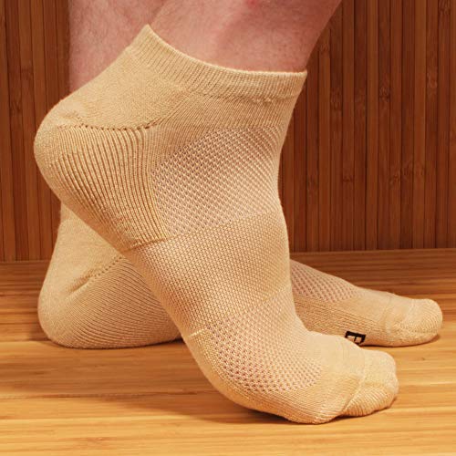 Image of BambooMN Men and Women's Rayon from Bamboo Low Cut Ankle Socks for Sports, Work and Everyday Wear - 4 Pairs - Unisex Sizing