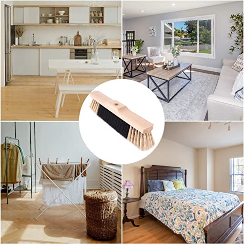 BAUSTER® Besen 300/350/400/500/600 mm ohne Stiel, Großer Straßenbesen Industriebesen Stubenbesen Zimmerbesen Hallenbesen, Handgeführt Holzbesen, Gartenbesen, Handbesen, Fußwegen (600 mm) – Bild 3