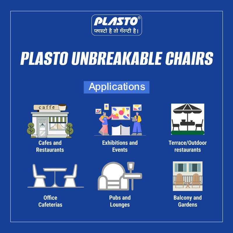 Image of Plasto Luxury Chair with Comfortable Back Posture, Matt & Gloss Pattern for Dining, Bedroom, Kitchen, Living Room, Garden | 150KG Capacity | Strong & Sturdy | Beige