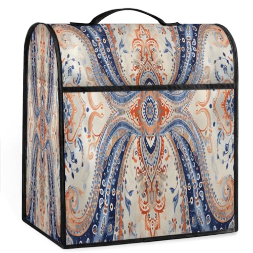 Coffee Maker Cover Aztec Ethnic Kitchen Appliance Covers Small Appliance Covers Blender Cover Juicer Cover Dust Covers for Kitchen Appliances with Top Handle and Pockets,Washable,B297
