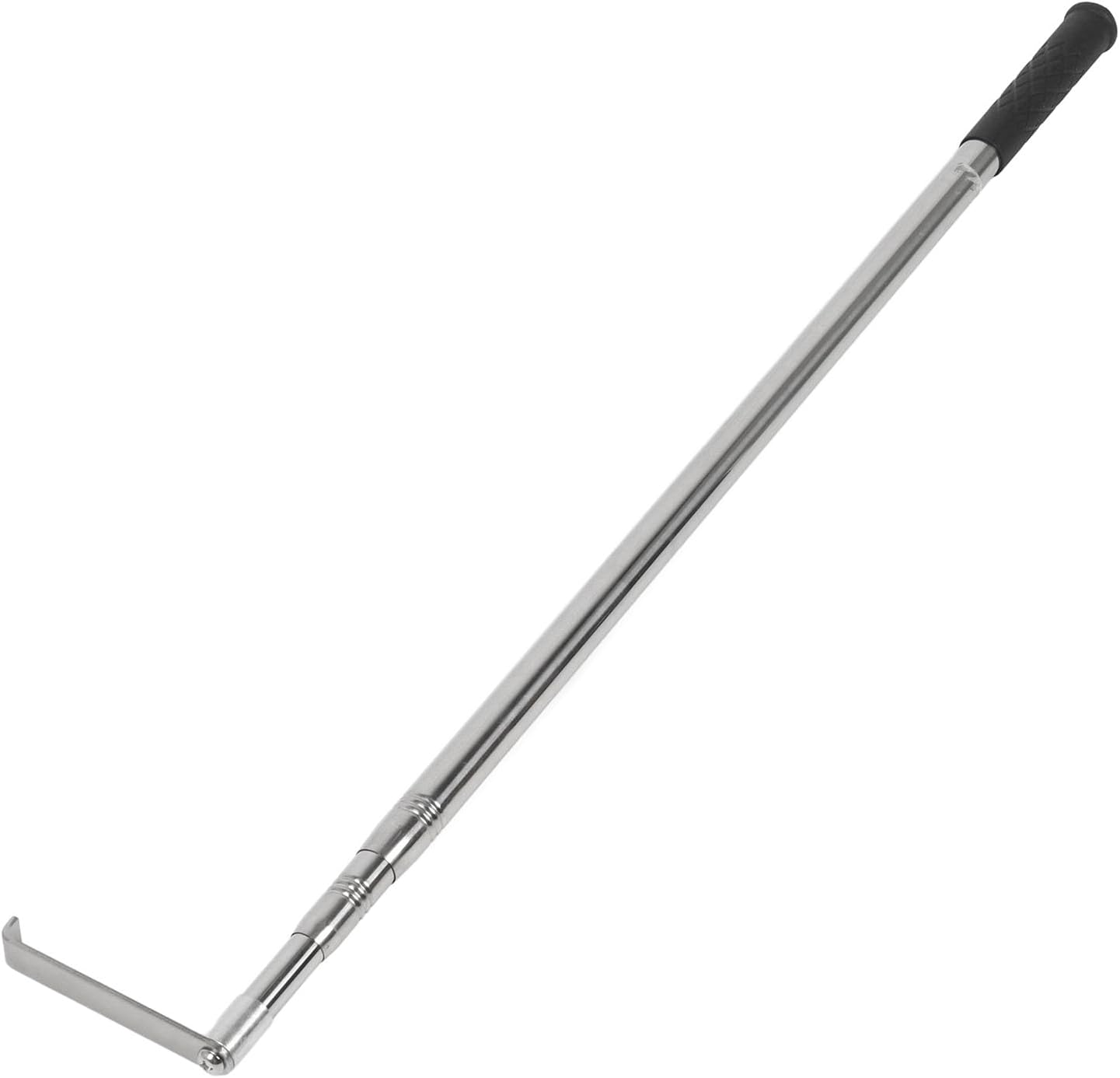 โ Truck Cargo Grabber, Stainless Steel Grabber Reach Tool with L J Hook, Versatile Telescoping Pull Pole, Cargo Retriever Hook for Vans Construction Vehicles Trailers Yachts