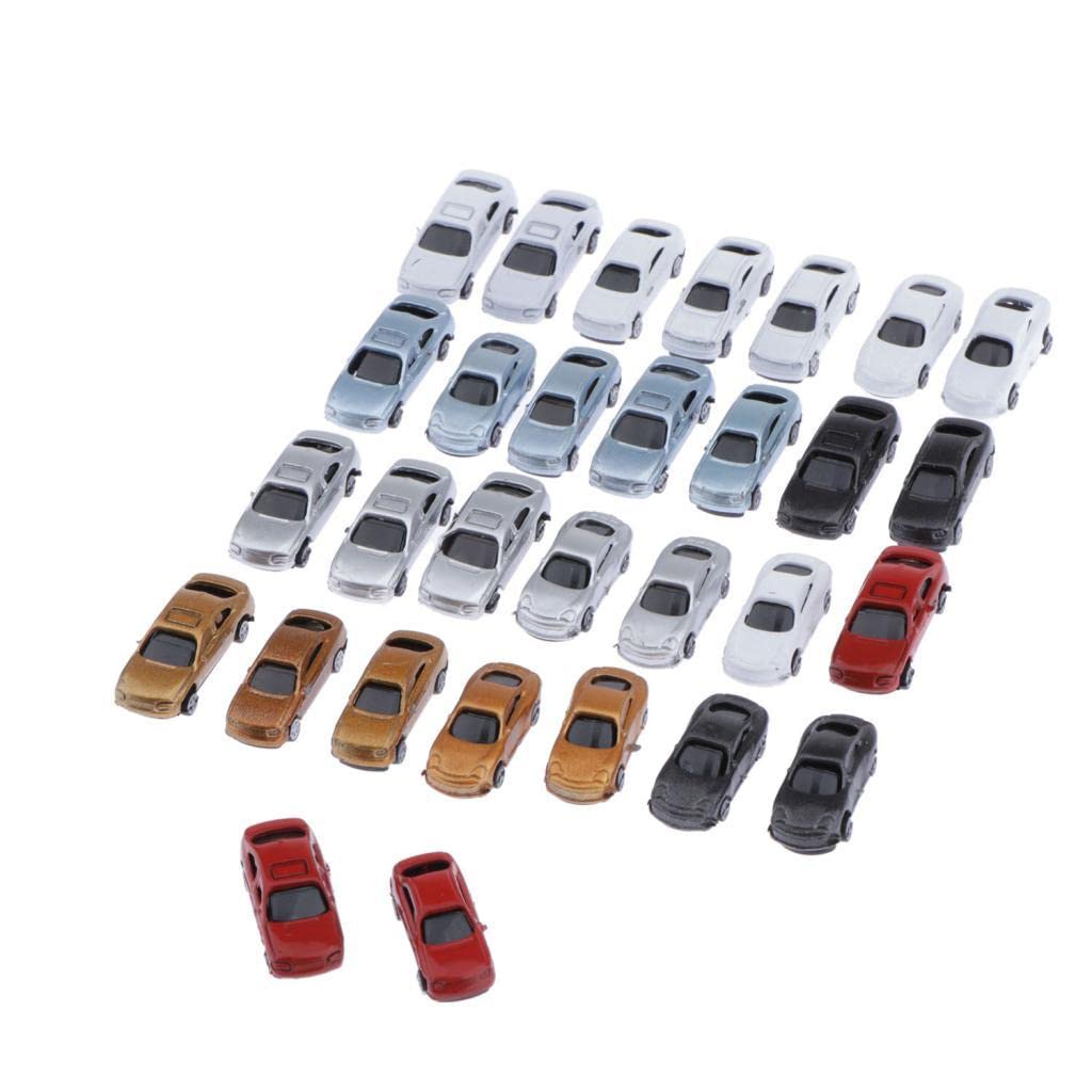 velura 30pcs painted model cars building train layout z scale 1:200|pack of 30 painted model car| other z scale| z scale | model railroads & trains |toys & hobbies