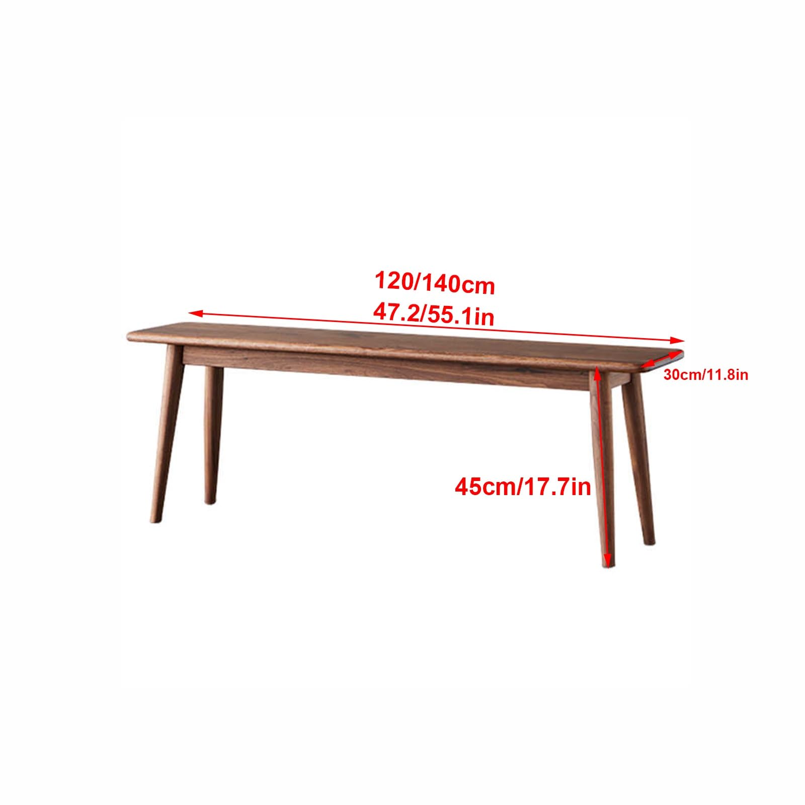 Panca da ingresso in legno, panche da cucina per interni in stile rustico, panca stretta per ingresso, per soggiorno, cucina, facile da montare, legno naturale (140 * 30 * 45 cm/55,1 * 11,8 * 17,7 p