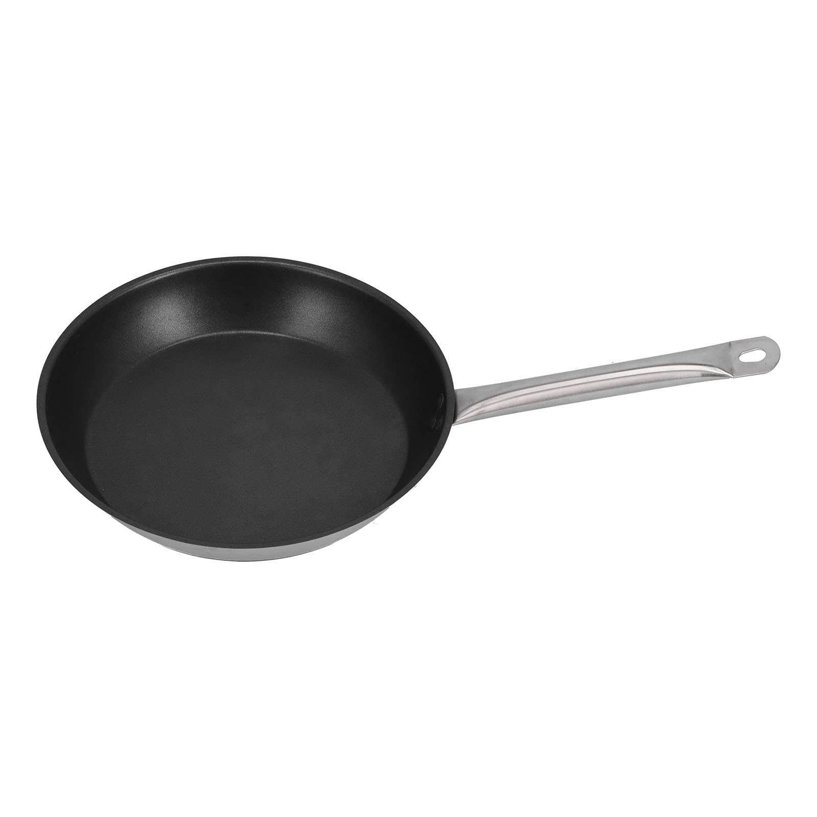 Patelnia ze Stali Nierdzewnej Nieprzywierająca Patelnia do Smażenia 30 Cm 11,8 Cala Stal 304 z Pojedynczym Uchwytem do Omletów i Naleśników Indukcyjnej Gazowej Kuchenki Elektrycznej Kuchnia