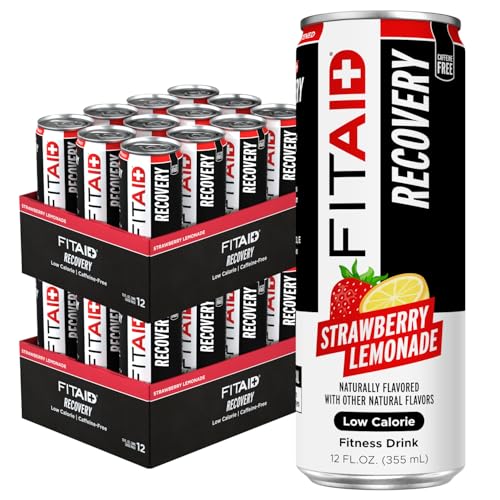 FITAID Post Workout Recovery, Strawberry Lemonade, 12 fl oz (24-Pack)